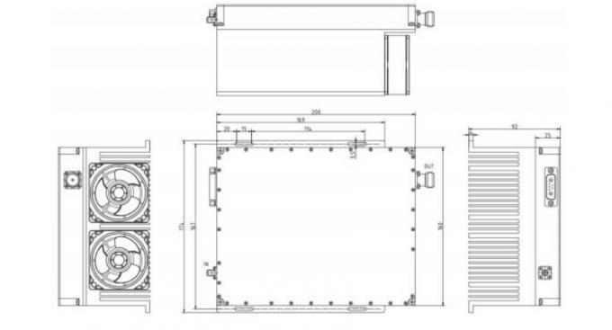 Customized 20~520MHz 100W 50dB RF Module Microwave Power Amplifier for radar, Communication 0