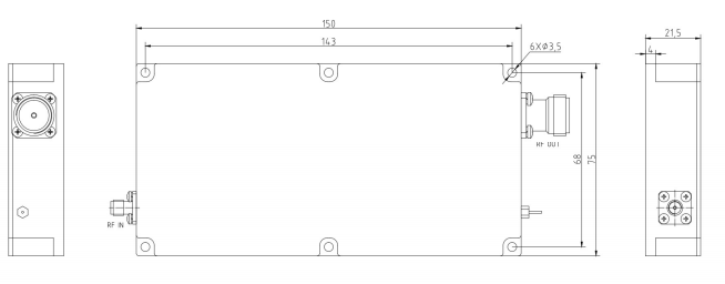 8-11GHz Solid State RF Power Amplifier For Signal Amplification And Processing In Laboratory And R&D 1