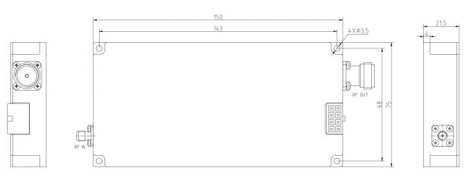 50 W 700-2700MHz 47dBm S Band Power Amplifier for EMC Test, Telecommunocation 0