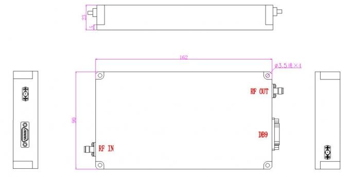 Customized Solid State High Power RF Amplifier 0125-4000MHz 2W 33dBm Microwave Amplifier for Military Communication 1