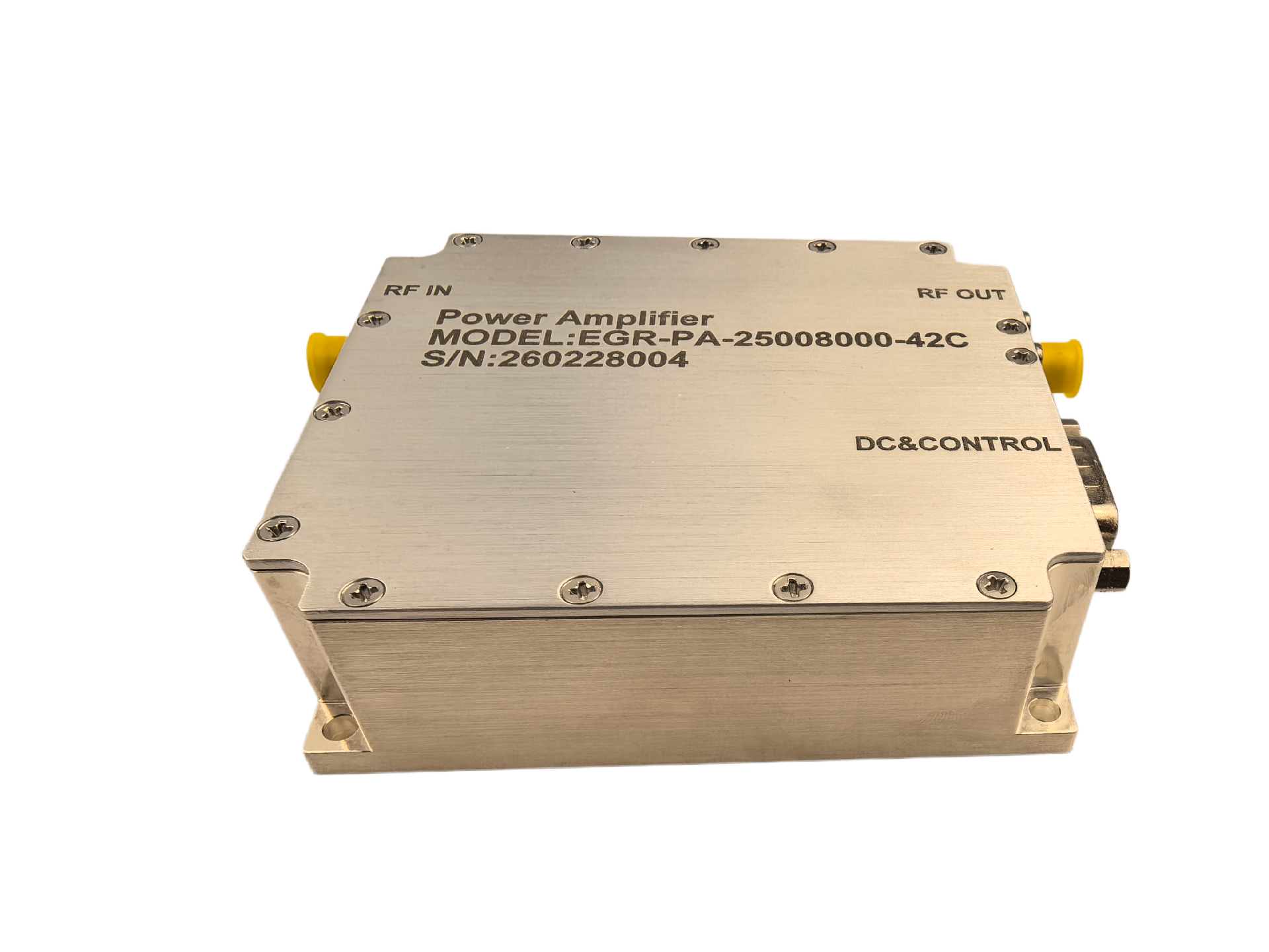 Power Amplifier Front Panel Interface Layout