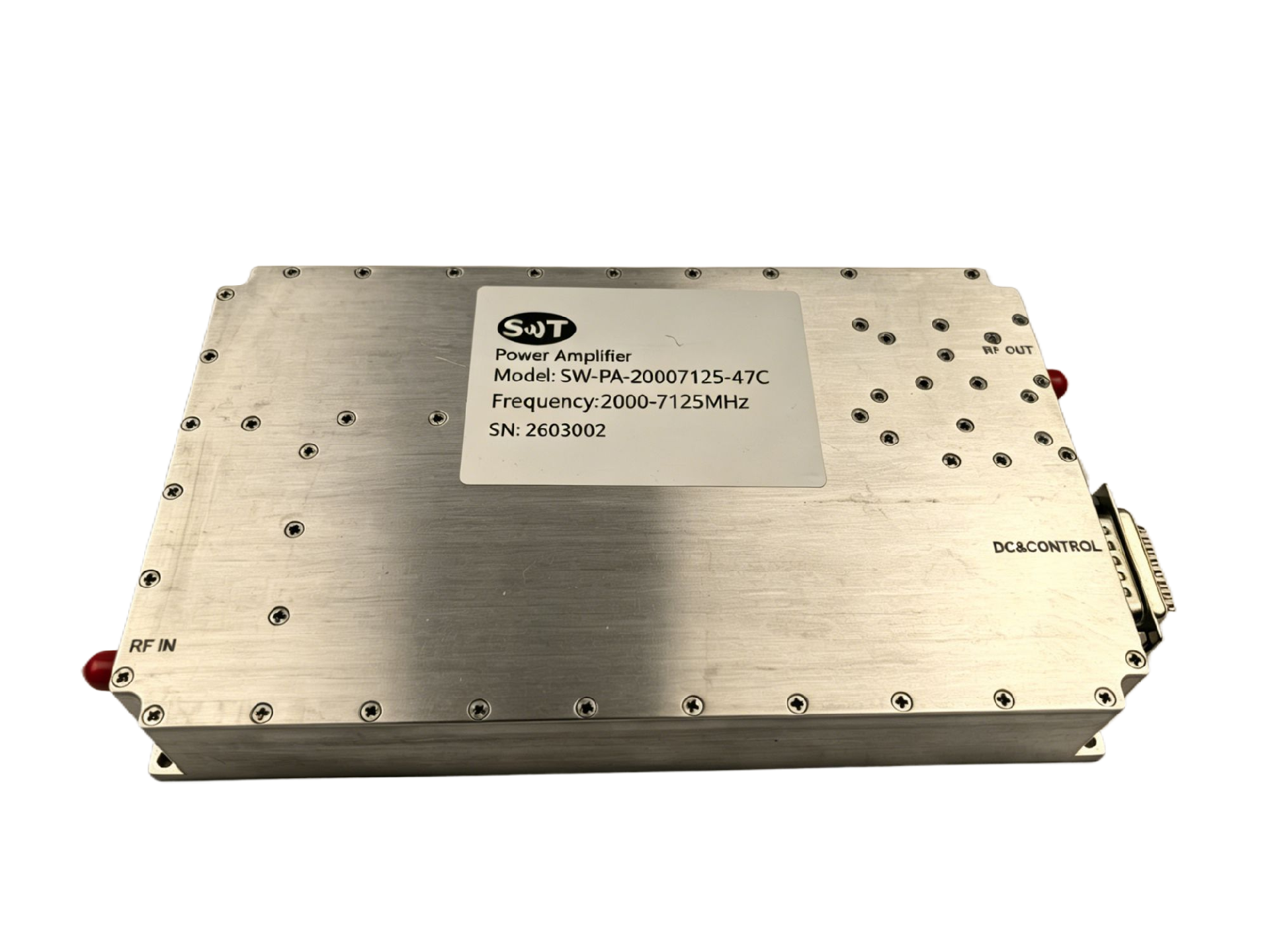 Power Amplifier Label Close-up